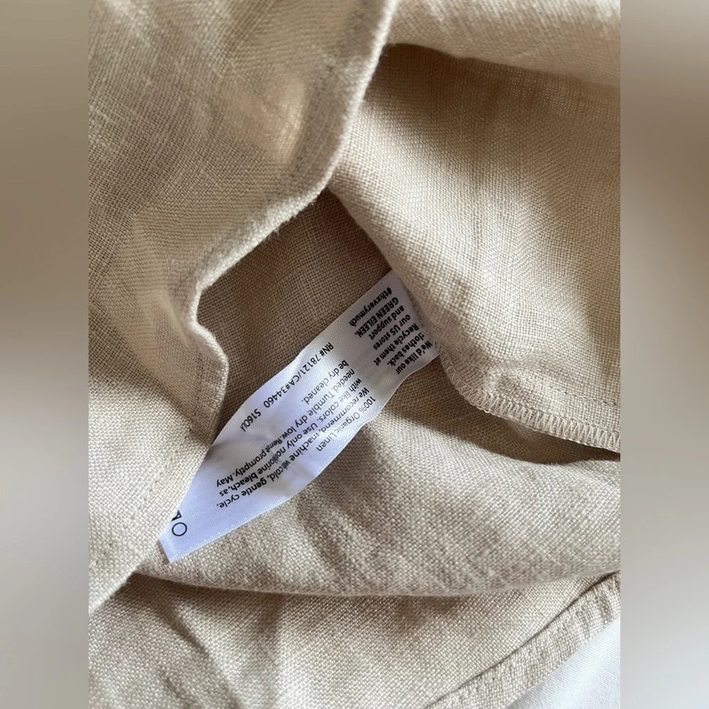 NWOT Elieen Fisher 100% Organic Linen Two Piece, top and pant - Picture 8 of 12